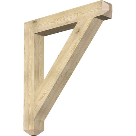 Ekena Millwork Traditional Craftsman Rough Sawn Bracket, Douglas Fir, 6"W x 44"D x 48"H BKT06X44X48TRA04RDF